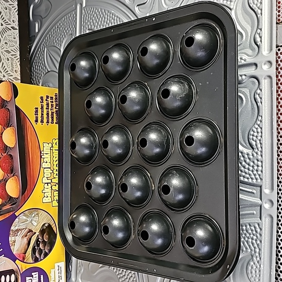 Cake Pop baking Kit Cooking Tray reusable pop sticks use any cake mix metal - Picture 3 of 12